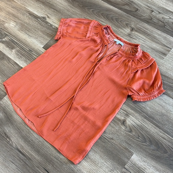 Naked Zebra Burnt Orange‎ Size Large L Blouse Top Excellent Condition Boho Chic - Picture 7 of 10